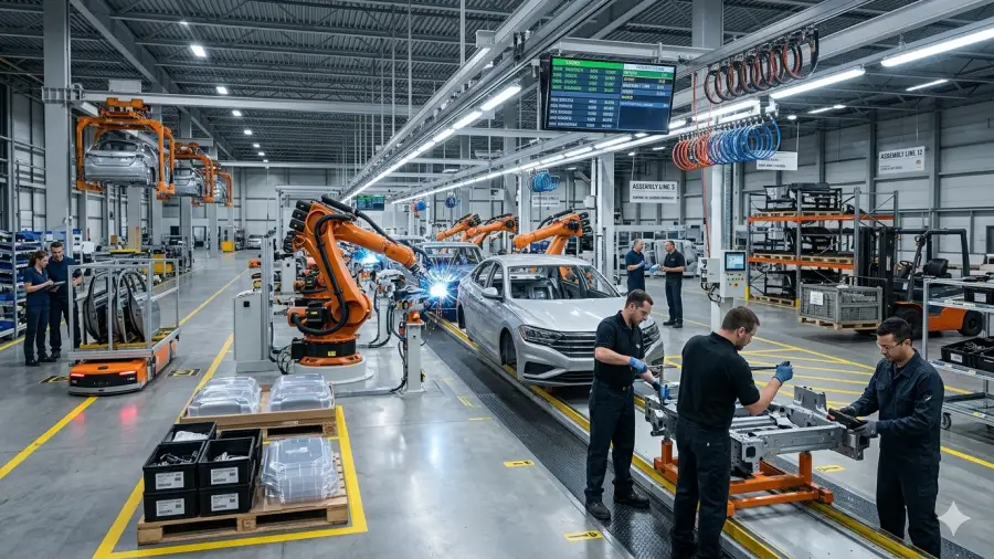 Automotive factory floor